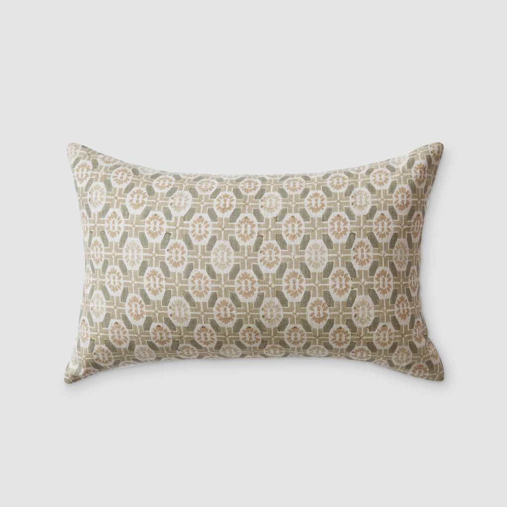 Ayana Block Print Lumbar Pillow