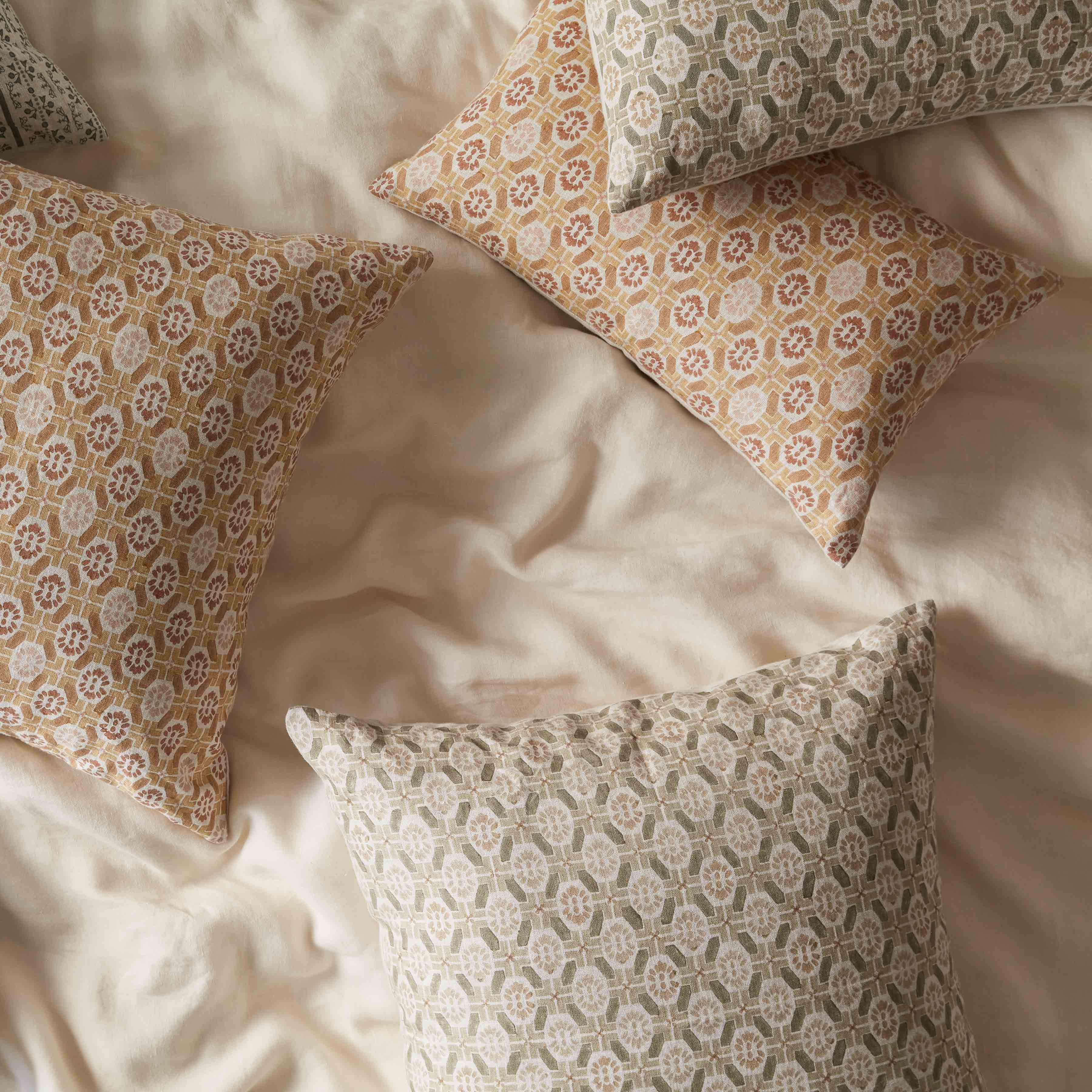 Ayana Block Print Lumbar Pillow