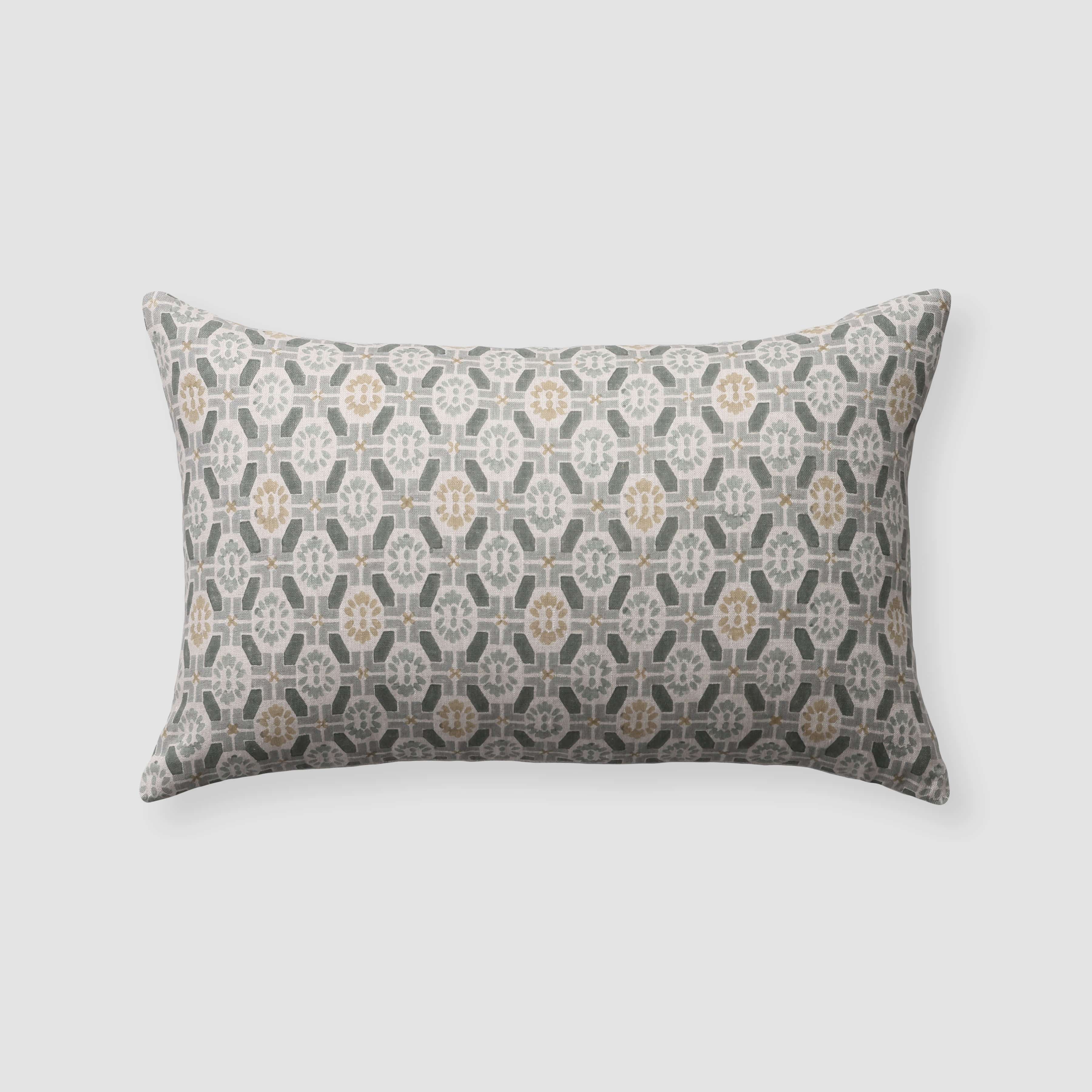 Ayana Block Print Lumbar Pillow